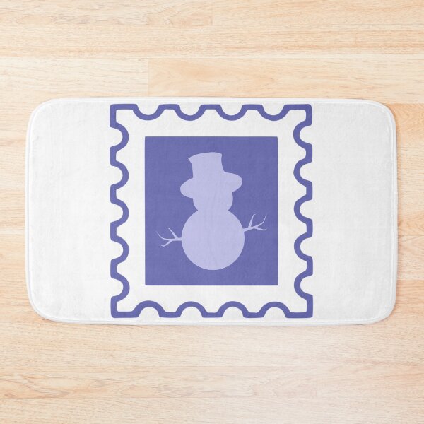 Item preview, Christmas Snowman Post Stamp designed and sold by TasimaDesign.