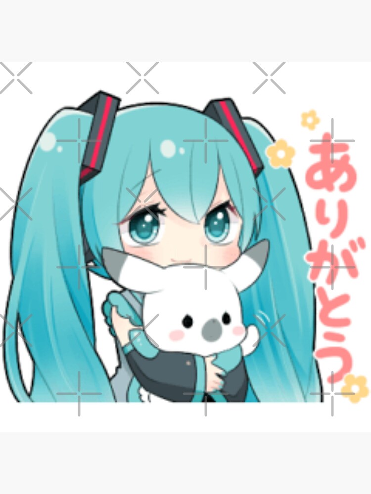 40-70pcs Q Version Hatsune Miku Stickers Cute Expression Anime