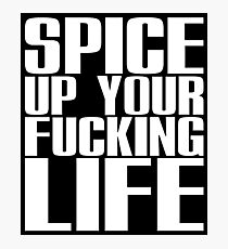 Spice Up Your Life (e, white) Photographic Print