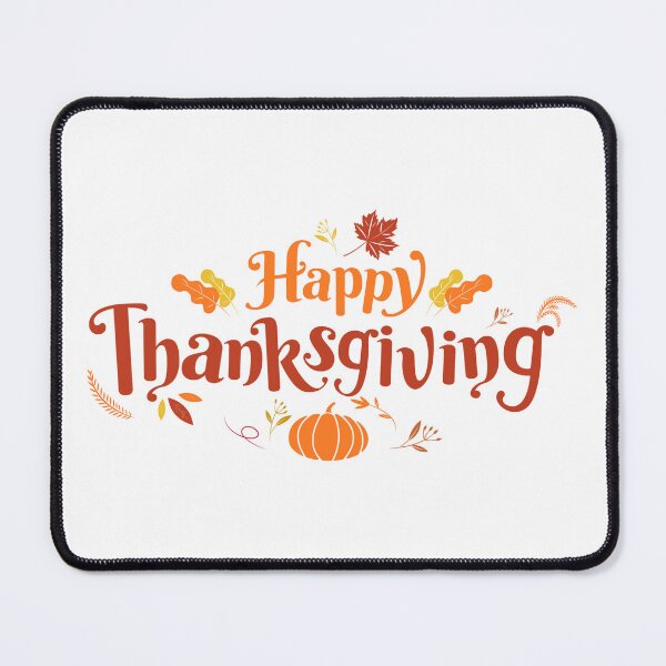 Item preview, beautiful lettering for happy thanksgiving with a pumpkin designed and sold by JAG2B.