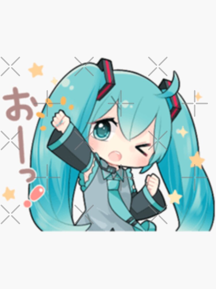 Hatsune Miku Sticker for Sale by AnimeDrawings