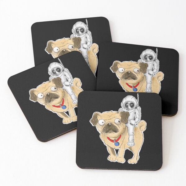 Item preview, Astronaut riding a pug dog  designed and sold by SilentlyRob668.