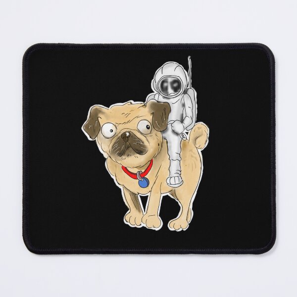 Item preview, Astronaut riding a pug dog designed and sold by SilentlyRob668.
