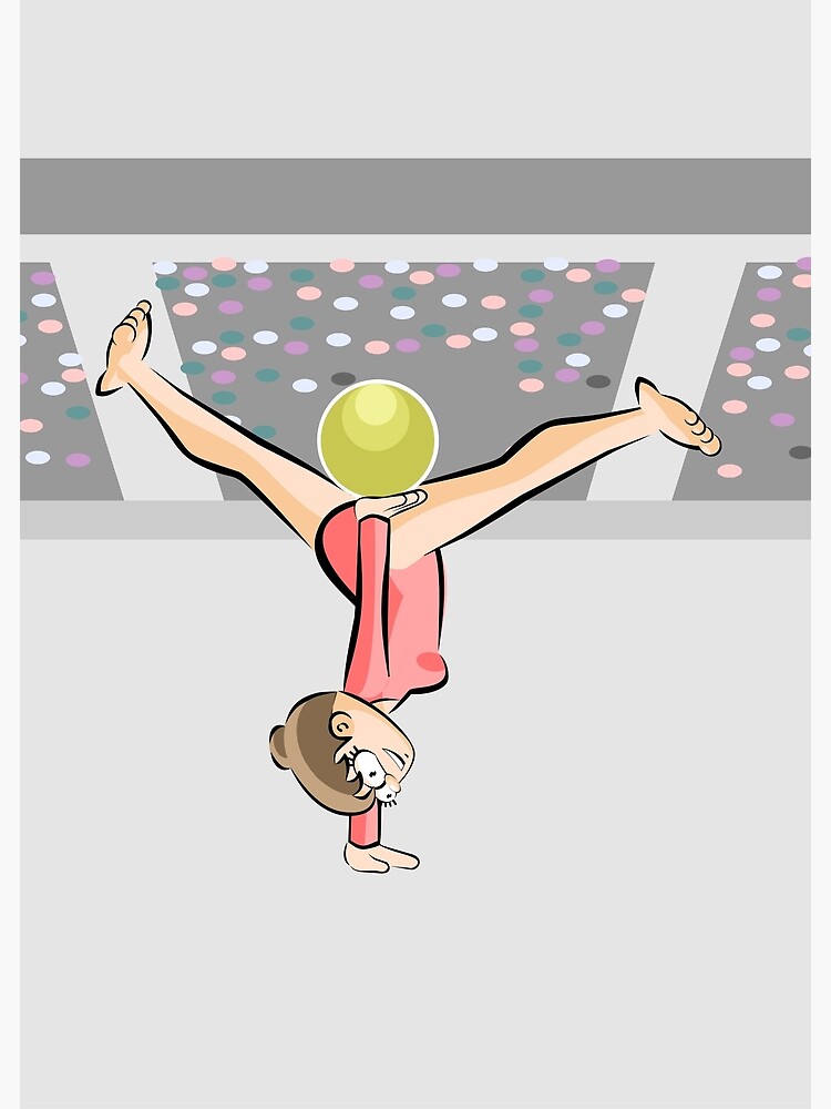 Rhythmic gymnastics girl performing routine with a ball in World Sports  Games | Poster