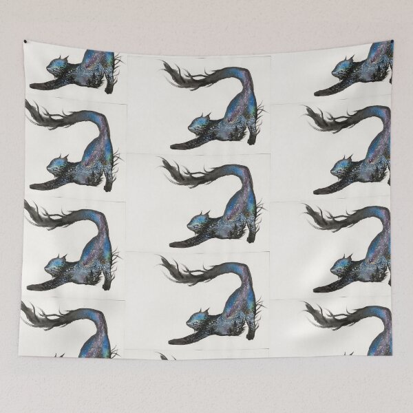 Item preview, Galaxy Aurora Mountain Cat designed and sold by creaturesofnat.