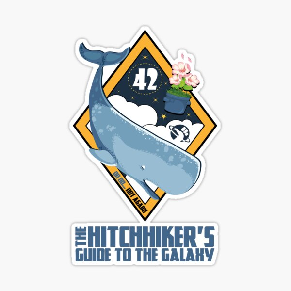 The Hitchhiker's Guide to the Galaxy - Funny Sci-Fi Design for Fans  Sticker for Sale by EMWebDesign