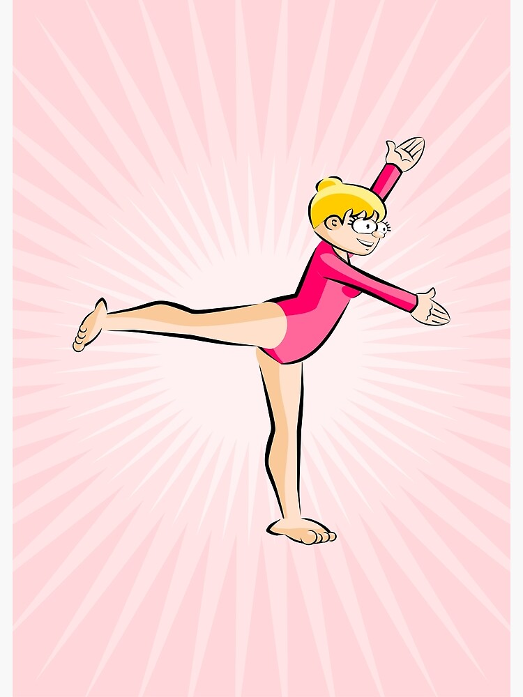 Gymnastics Clipart-girl dances in a rhythmic gymnastics routine