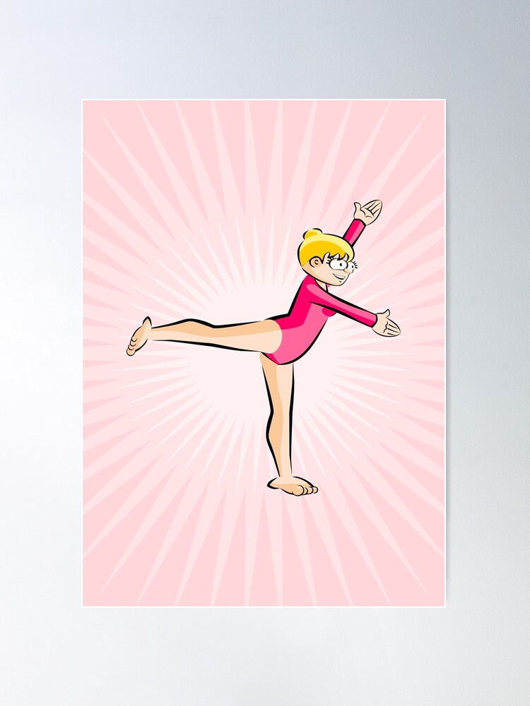 Póster for Sale con la obra «Niña de gimnasia rítmica realizando una rutina  con una pelota en los Juegos Deportivos Mundiales» de MegaSitioDesign