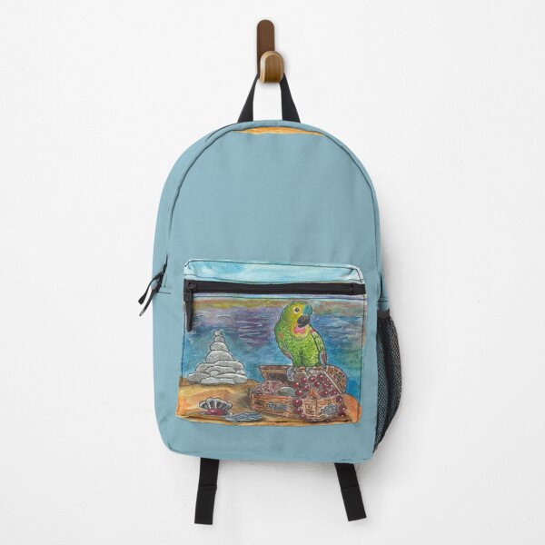 Item preview, loro y cofre del tesoro en la isla designed and sold by YuYuKoroleva.