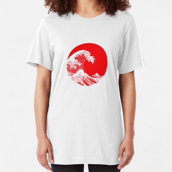 Hokusai, Kanagawa great wave Slim Fit T-Shirt