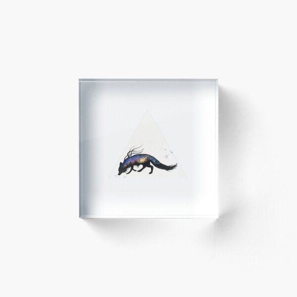 Auroa Australis Fox Acrylic Block