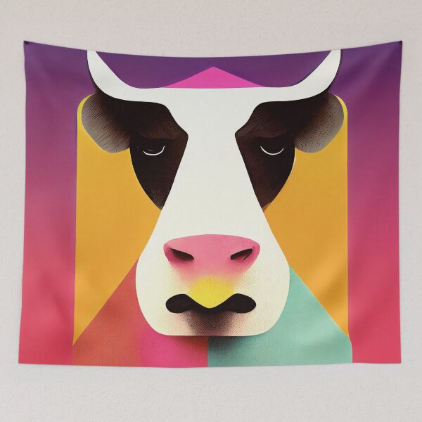 Item preview, Happy cow designed and sold by FlatLandPrints.