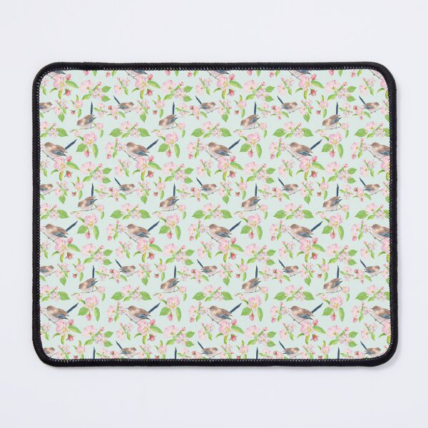 Item preview, Fairy Wren and Apple Blossoms on Robin's egg blue designed and sold by Nadeasart.