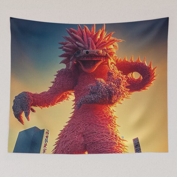 Item preview, Japanese ramen monster destroying Akihabara Tokyo designed and sold by 100PercentOtaku.