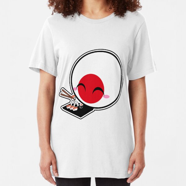 Japanball - Sushi - Polandball Countryball Slim Fit T-Shirt