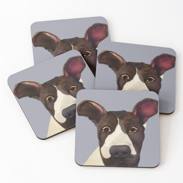 Item preview, Funny cute watercolor doggo, Hipster funny woof, Watercolor dog portrait with hipster face designed and sold by Artsareus.