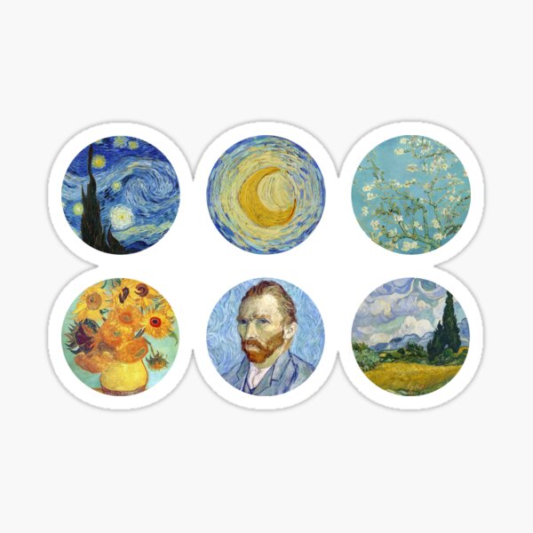 Item preview, Paintings by Vincent van Gogh Sticker Pack designed and sold by maniacfitness.