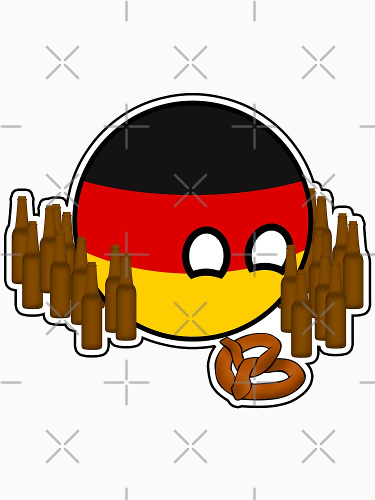 Germanyball Polandball Countryball w/ Beer and Pretzels by poland-ball