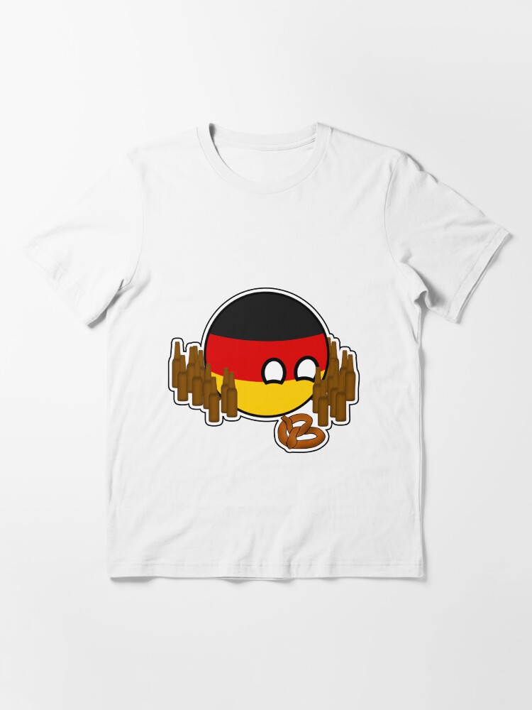 Alternate view of Germanyball Polandball Countryball w/ Beer and Pretzels Essential T-Shirt