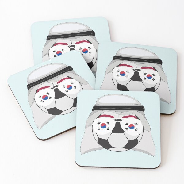 Item preview, South Korea Flag inside Sunglasses on a Soccer ball Wearing Keffiyeh designed and sold by Dexter Freeman.