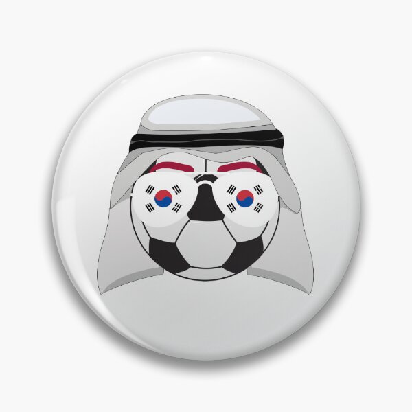 Item preview, South Korea Flag inside Sunglasses on a Soccer ball Wearing Keffiyeh designed and sold by Dexter Freeman.
