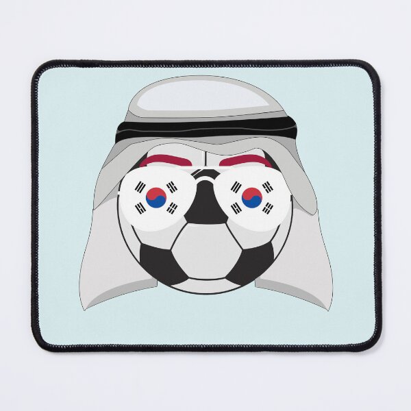 Item preview, South Korea Flag inside Sunglasses on a Soccer ball Wearing Keffiyeh designed and sold by Dexter Freeman.