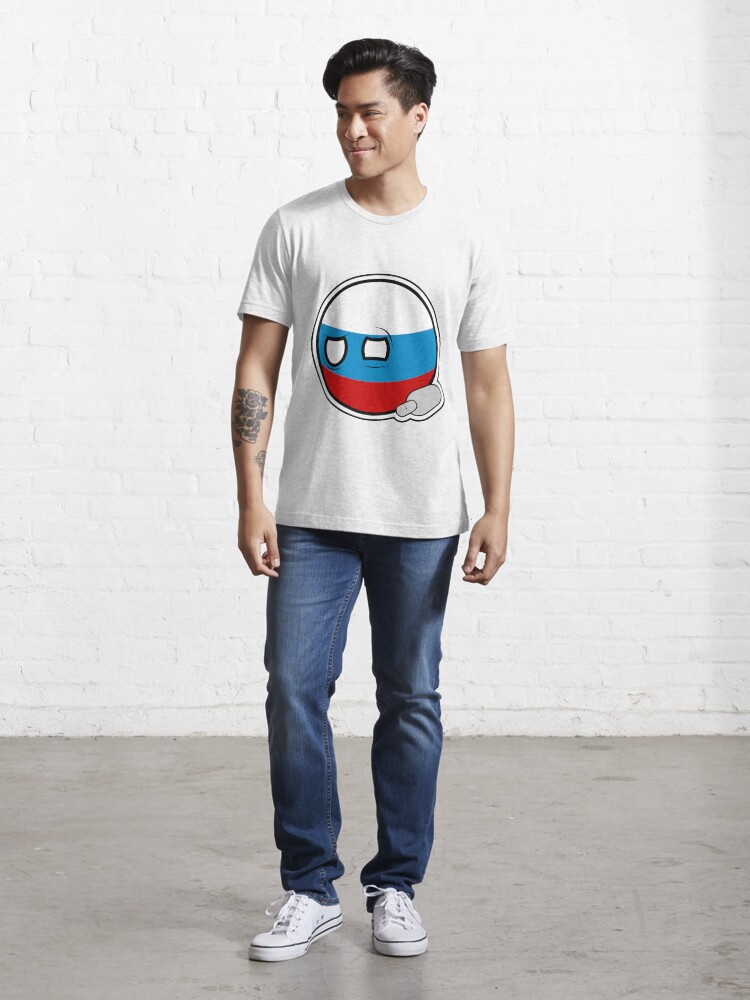Alternate view of Russiaball with empty bottle | Polandball Countryball Essential T-Shirt