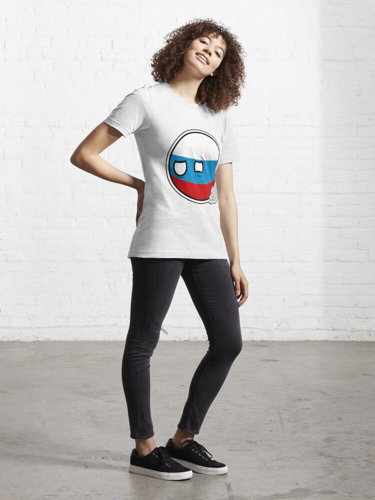 Alternate view of Russiaball with empty bottle | Polandball Countryball Essential T-Shirt