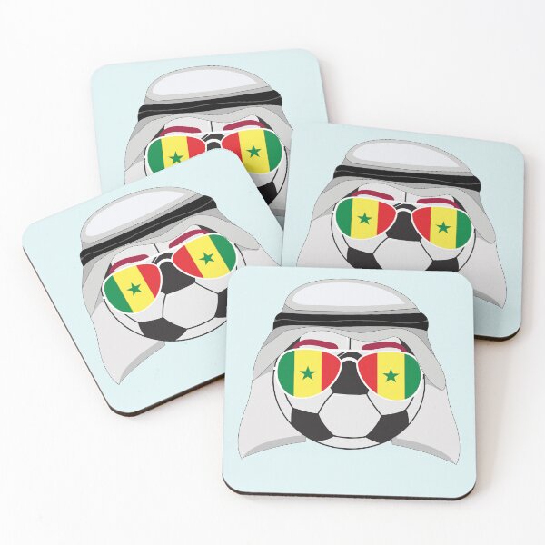 Item preview, Senegal Flag inside Sunglasses on a Soccer ball Wearing Keffiyeh designed and sold by Dexter Freeman.
