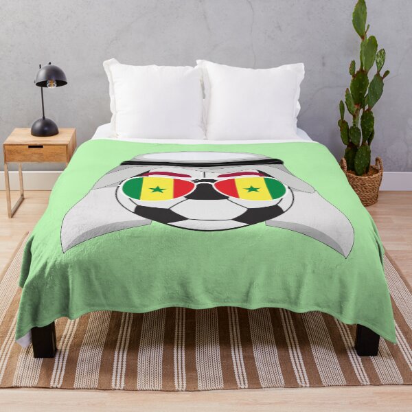 Item preview, Senegal Flag inside Sunglasses on a Soccer ball Wearing Keffiyeh designed and sold by Dexter Freeman.