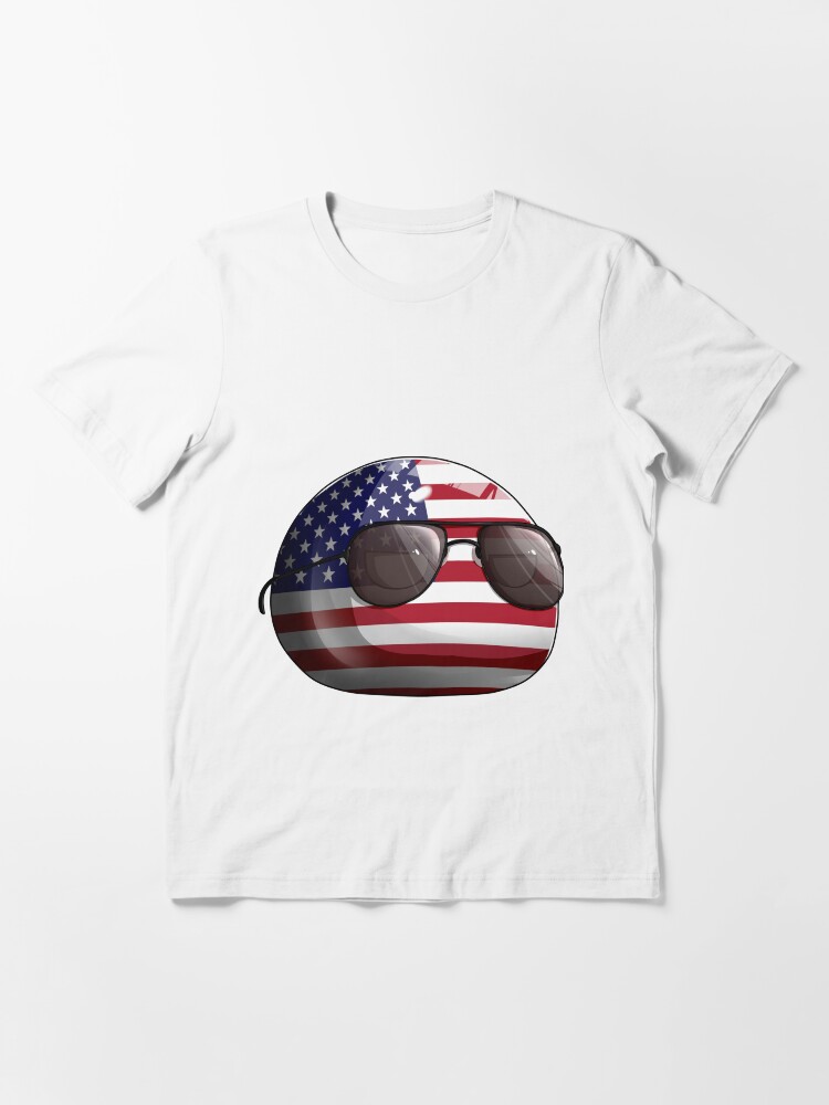 Alternate view of Americaball, Muricaball, USAball Polandball Countryball Essential T-Shirt