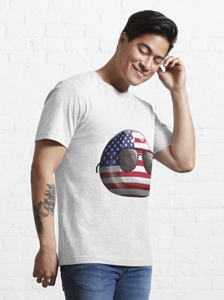 Alternate view of Americaball, Muricaball, USAball Polandball Countryball Essential T-Shirt