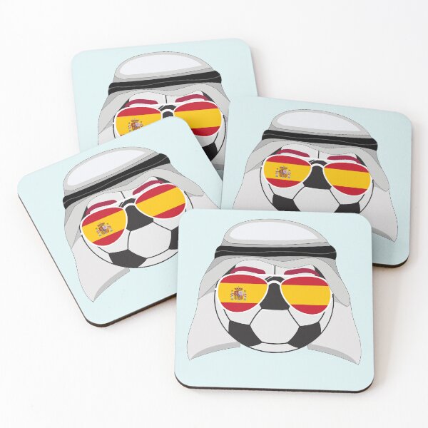 Item preview, Spain Flag inside Sunglasses on a Soccer ball Wearing Keffiyeh  designed and sold by Dexter Freeman.
