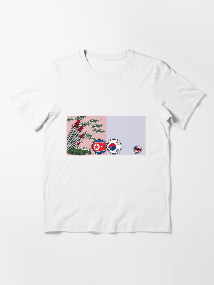 Alternate view of DPKR Koreaball conflict with USAball | Polandball Countryball Essential T-Shirt