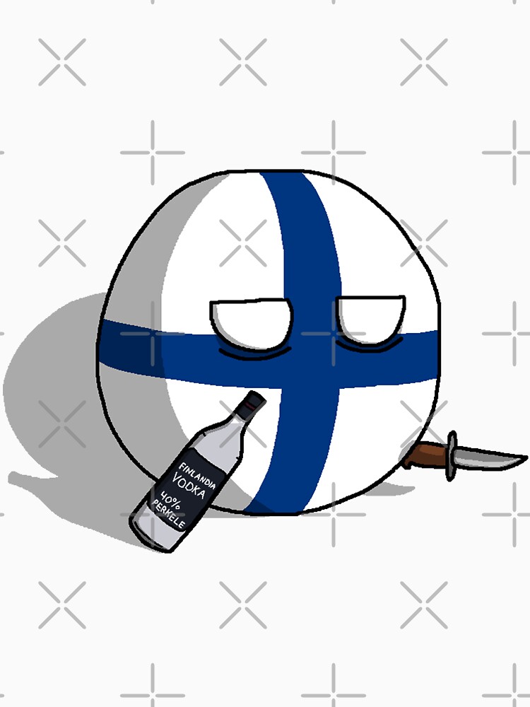PERKELE, Finlandball with Knife and Bottle | Polandball's Countryballs by poland-ball