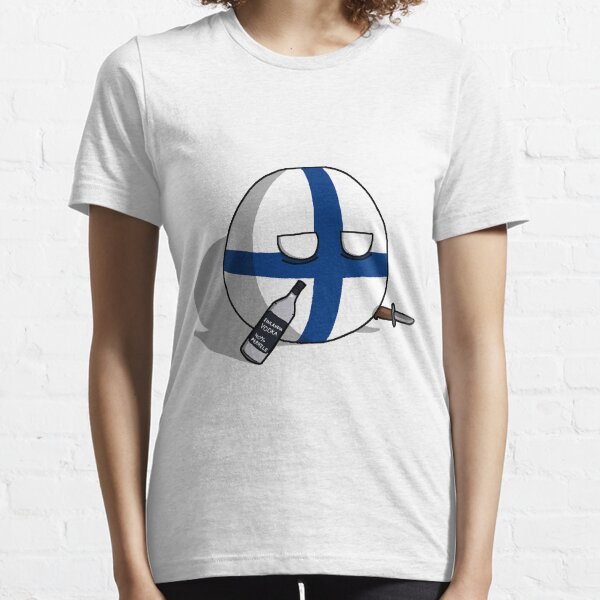PERKELE, Finlandball with Knife and Bottle | Polandball's Countryballs Essential T-Shirt
