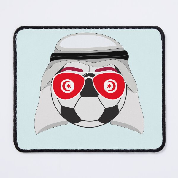 Item preview, Tunisia Flag inside Sunglasses on a Soccer ball Wearing a Shemagh designed and sold by Dexter Freeman.