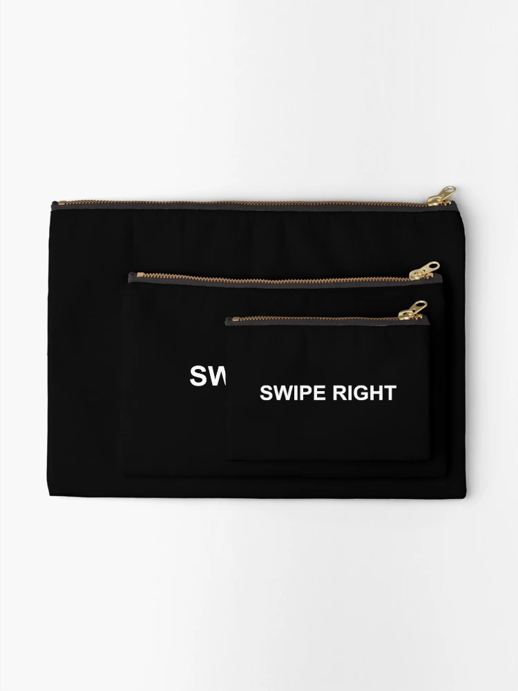Thumbnail 2 of 4, Zipper Pouch, SWIPE RIGHT designed and sold by KALEIDOSCOPE UK.