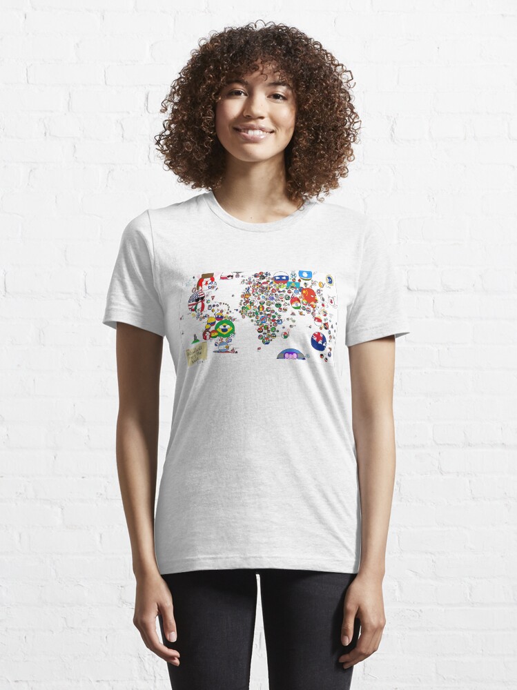 Alternate view of Polandball Countryball World Map Essential T-Shirt
