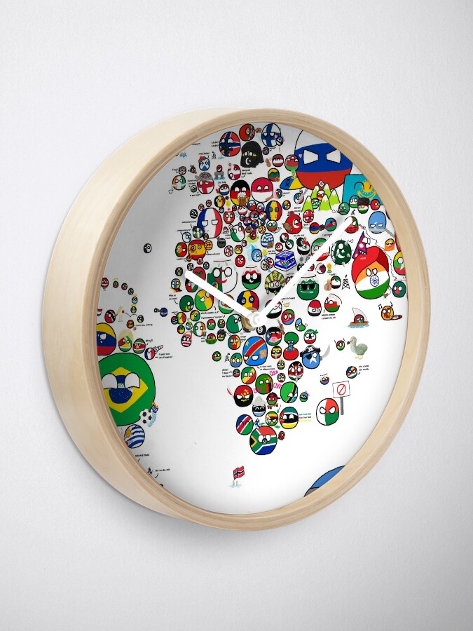 "Polandball Countryball World Map" Clock For Sale By Poland-ball ...