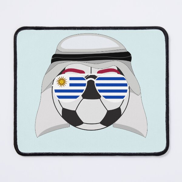 Item preview, Uruguay Flag inside Sunglasses on a Soccer ball Wearing Keffiyeh designed and sold by Dexter Freeman.