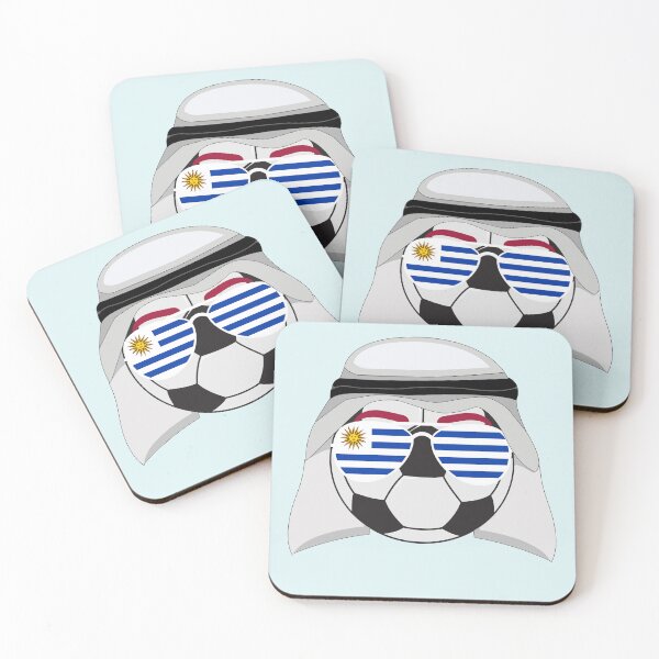 Item preview, Uruguay Flag inside Sunglasses on a Soccer ball Wearing Keffiyeh designed and sold by Dexter Freeman.