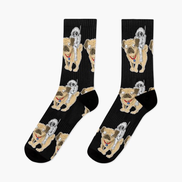 Item preview, Astronaut riding a pug dog  designed and sold by SilentlyRob668.