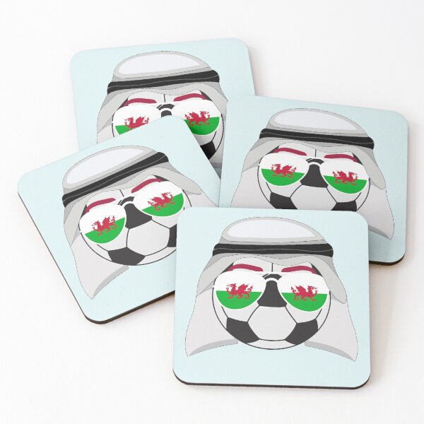 Item preview, Wales Flag inside Sunglasses on a Soccer ball Wearing a Shemagh designed and sold by Dexter Freeman.