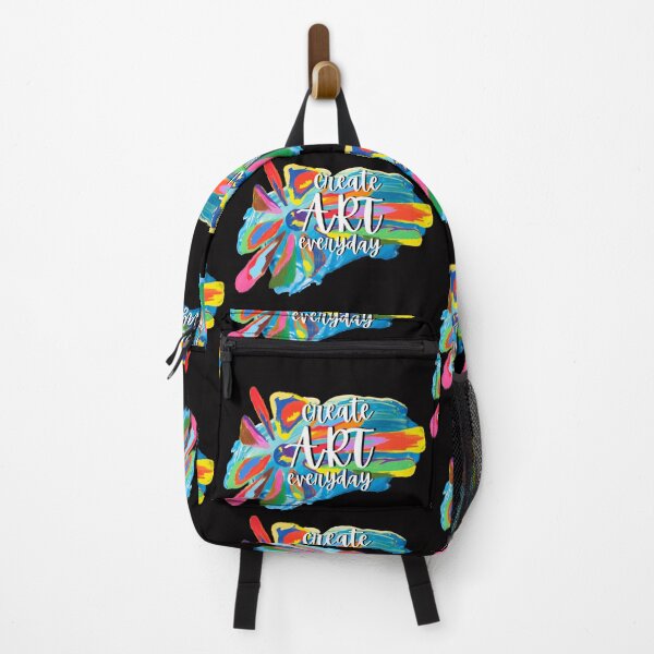 Item preview, Create Art Everyday text on paint splashes. designed and sold by SpiritedArtwork.