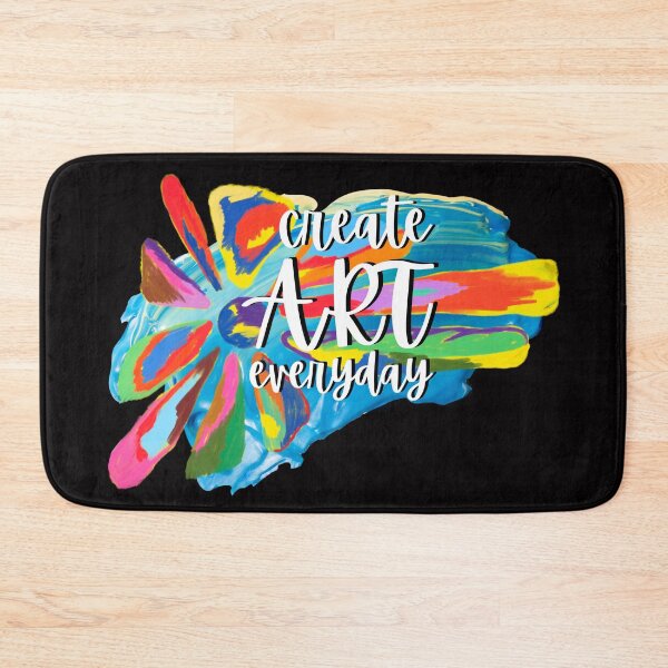 Item preview, Create Art Everyday text on paint splashes. designed and sold by SpiritedArtwork.