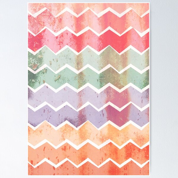 Item preview, Corrugated Chevron Stripes - Gelati Colorway designed and sold by Daisy Beatrice.