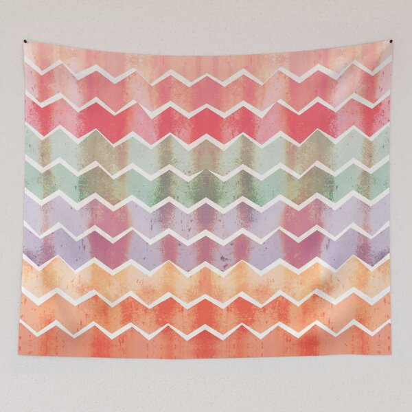 Item preview, Corrugated Chevron Stripes - Gelati Colorway designed and sold by Daisy Beatrice.