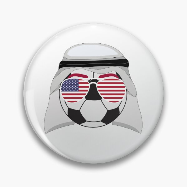 Item preview, The United States Flag inside Sunglasses on a Soccer ball Wearing Shemagh designed and sold by Dexter Freeman.