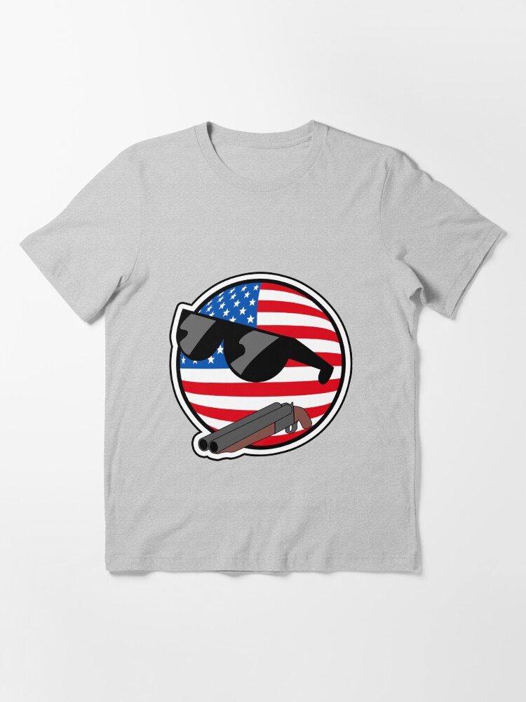 Alternate view of Muricaball (USAball) With Gun - Polandball's Countryballs Essential T-Shirt